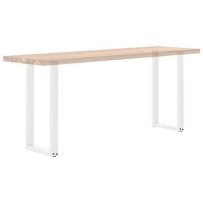 Konsolentischbeine U-Form 2 Stk. Weiß 28x(72-73) cm Stahl