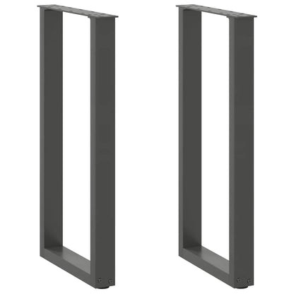 Konsolentischbeine U-Form 2 Stk. Anthrazit 28x(72-73) cm Stahl
