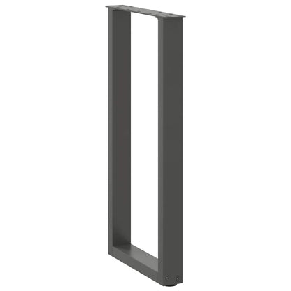 Konsolentischbeine U-Form 2 Stk. Anthrazit 28x(72-73) cm Stahl