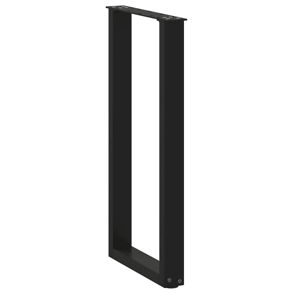 Konsolentischbeine U-Form 2 Stk. Schwarz 38x(72-73) cm Stahl