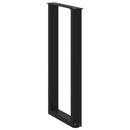 Konsolentischbeine U-Form 2 Stk. Schwarz 38x(72-73) cm Stahl