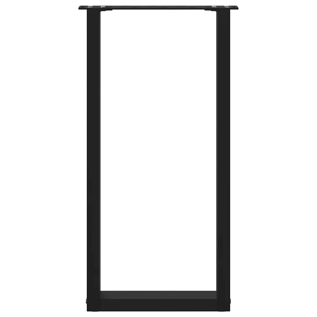 Konsolentischbeine U-Form 2 Stk. Schwarz 38x(72-73) cm Stahl