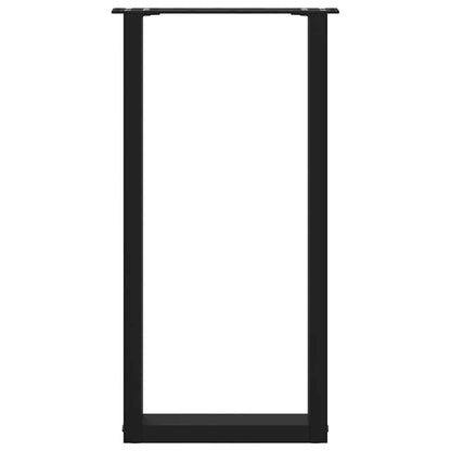 Konsolentischbeine U-Form 2 Stk. Schwarz 38x(72-73) cm Stahl