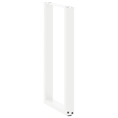 Konsolentischbeine U-Form 2 Stk. Weiß 38x(72-73) cm Stahl