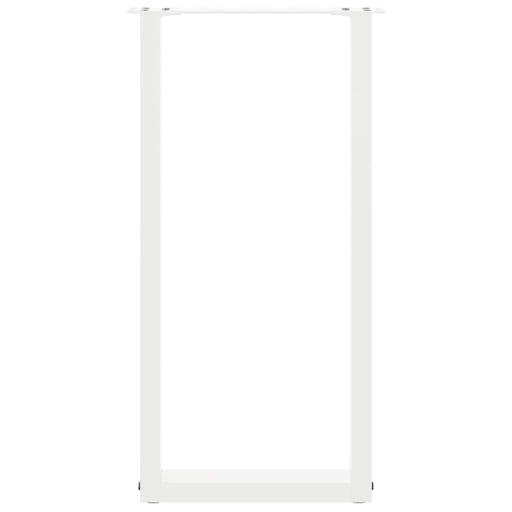 Konsolentischbeine U-Form 2 Stk. Weiß 38x(72-73) cm Stahl