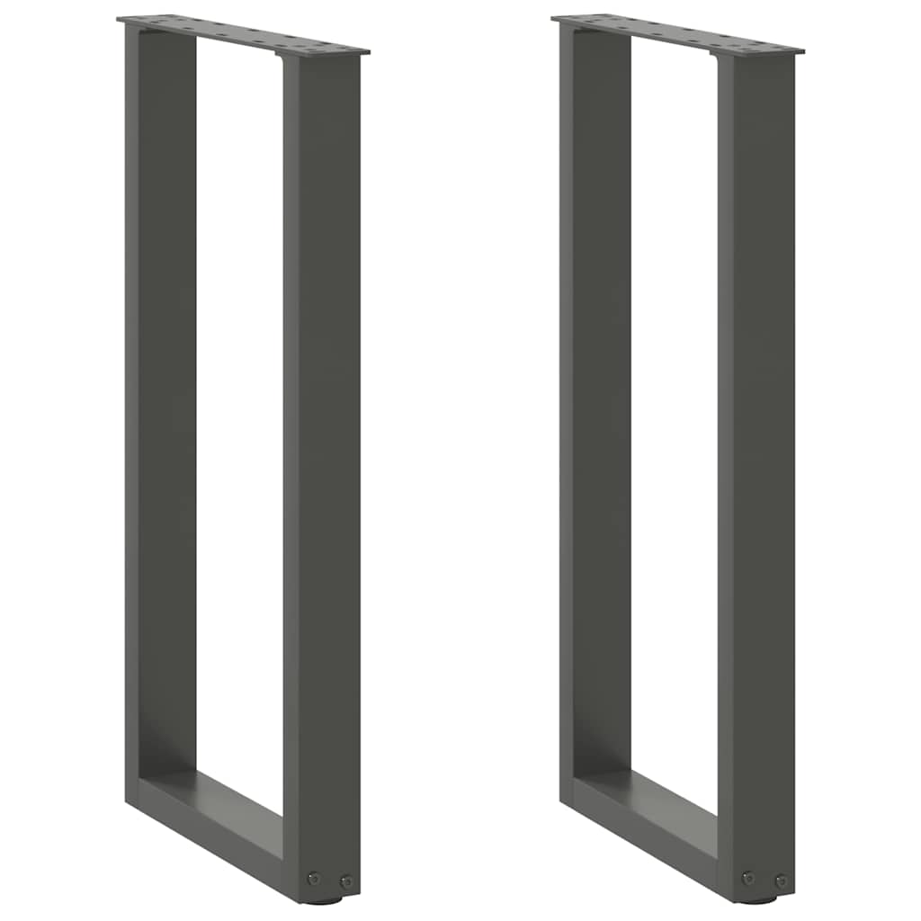 Konsolentischbeine U-Form 2 Stk. Anthrazit 38x(72-73) cm Stahl
