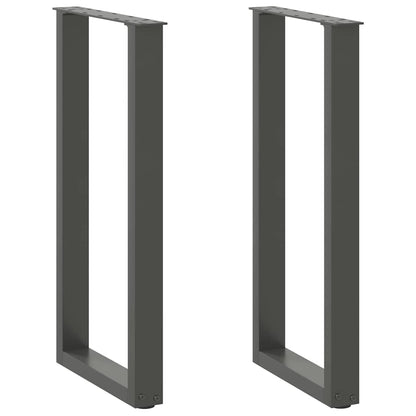 Konsolentischbeine U-Form 2 Stk. Anthrazit 38x(72-73) cm Stahl