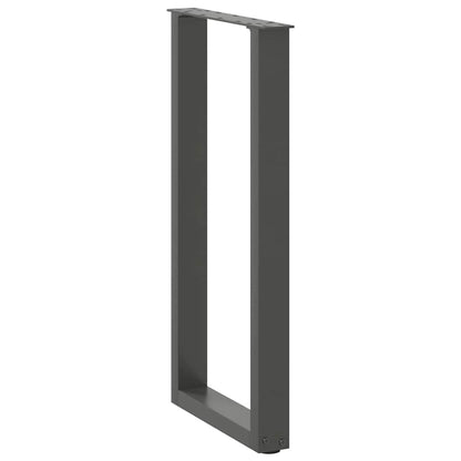 Konsolentischbeine U-Form 2 Stk. Anthrazit 38x(72-73) cm Stahl
