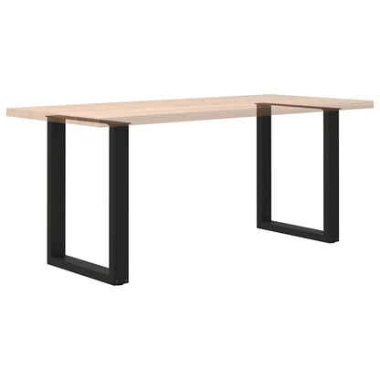 Esstischbeine U-Form 2 Stk. Schwarz 60x(72-73) cm Stahl