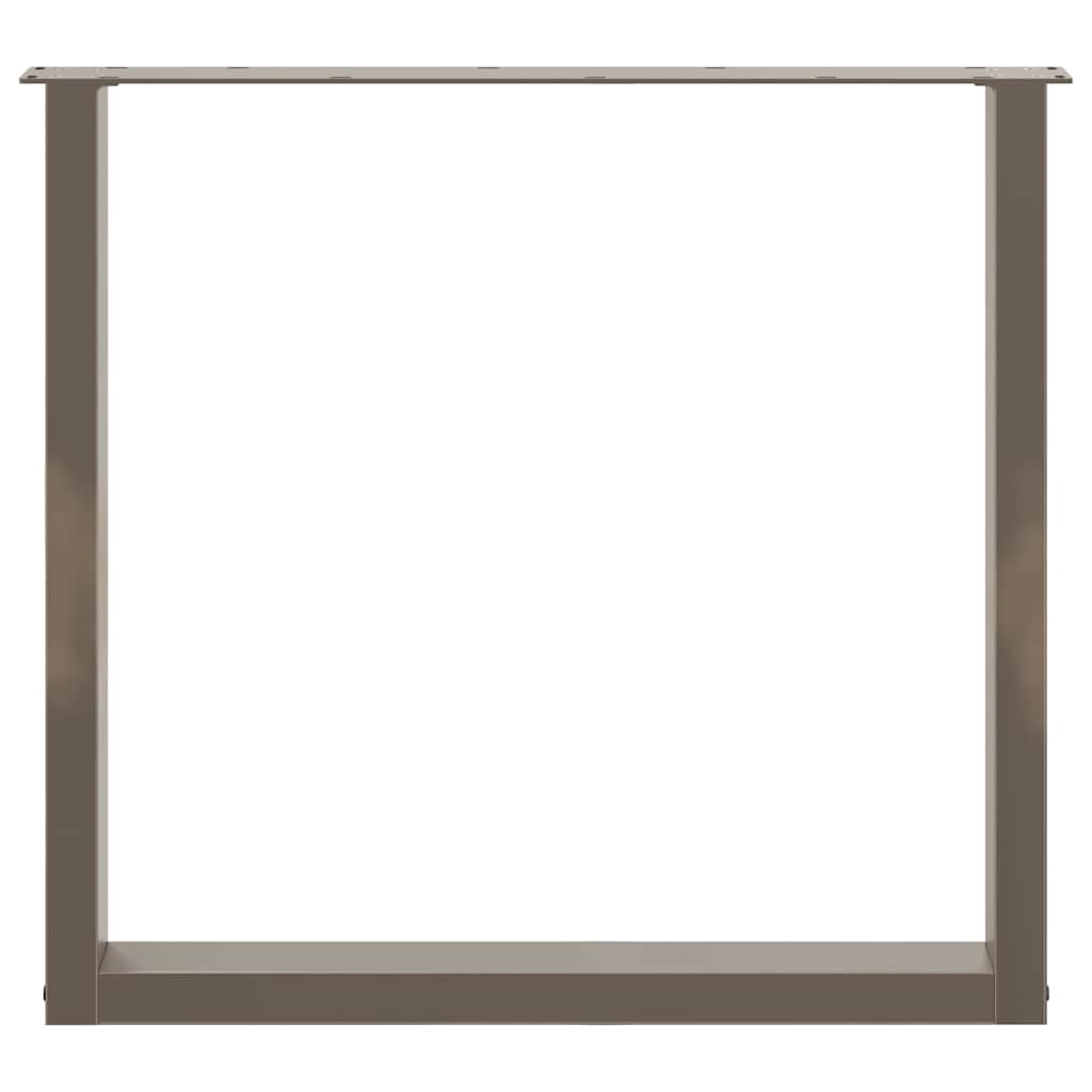 Esstischbeine U-Form 2 Stk. Naturstahl 90x(72-73) cm Stahl