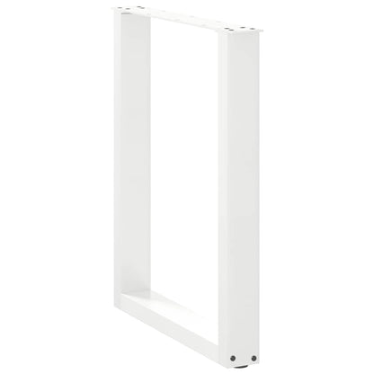 Esstischbeine U-Form 3 Stk. Weiß 70x(72-73) cm Stahl