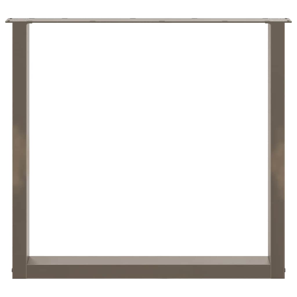 Esstischbeine U-Form 3 Stk. Naturstahl 90x(72-73) cm Stahl