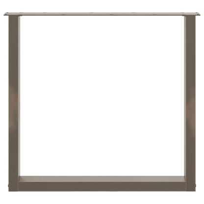 Esstischbeine U-Form 3 Stk. Naturstahl 90x(72-73) cm Stahl