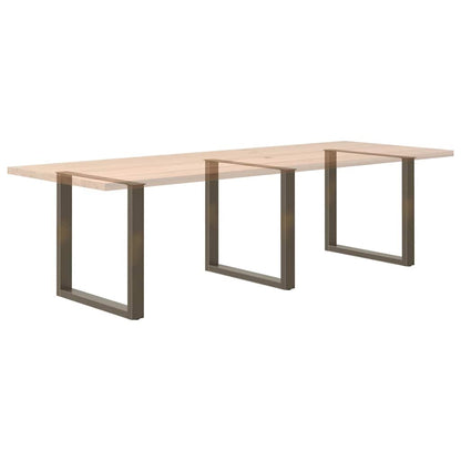 Esstischbeine U-Form 3 Stk. Naturstahl 90x(72-73) cm Stahl