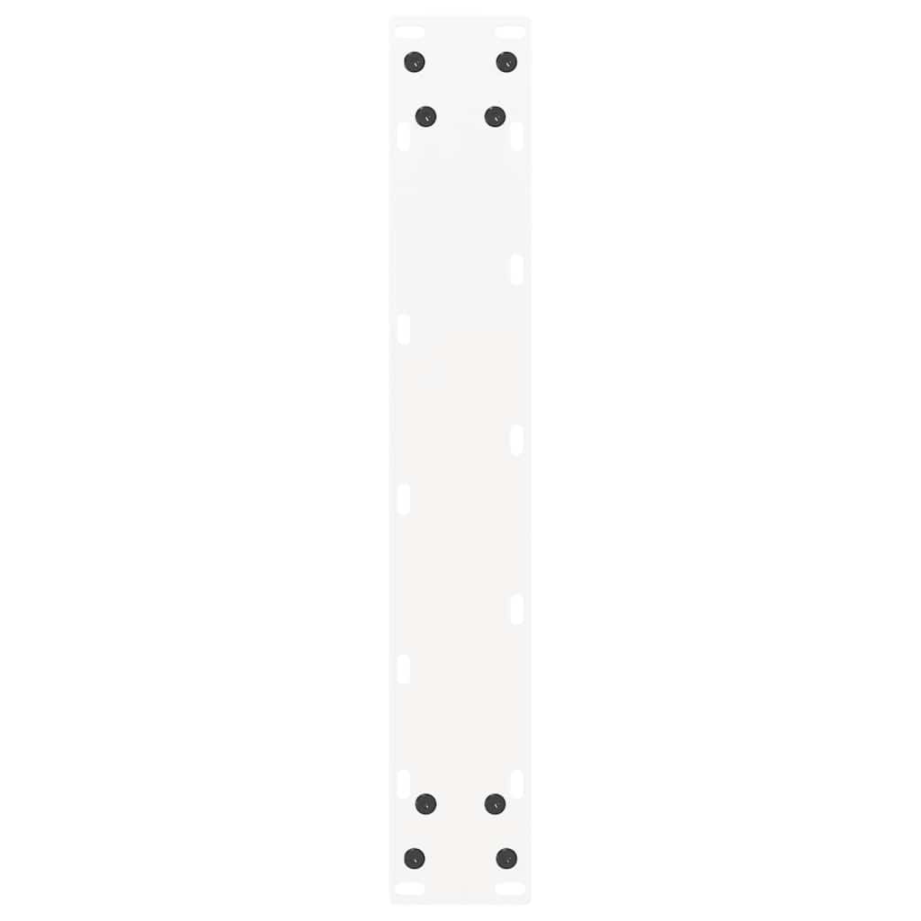 Bartischbeine U-Form 2 Stk. Weiß 40x(90-91) cm Stahl