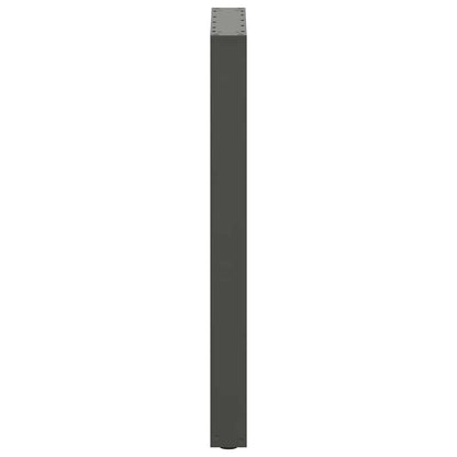 Bartischbeine U-Form 2 Stk. Anthrazit 50x(90-91) cm Stahl