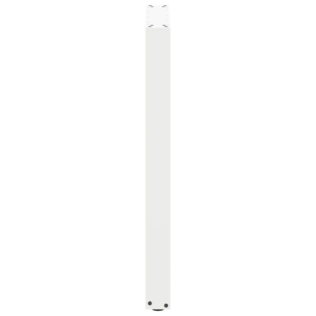 Bartischbeine U-Form 2 Stk. Weiß 60x(90-91) cm Stahl