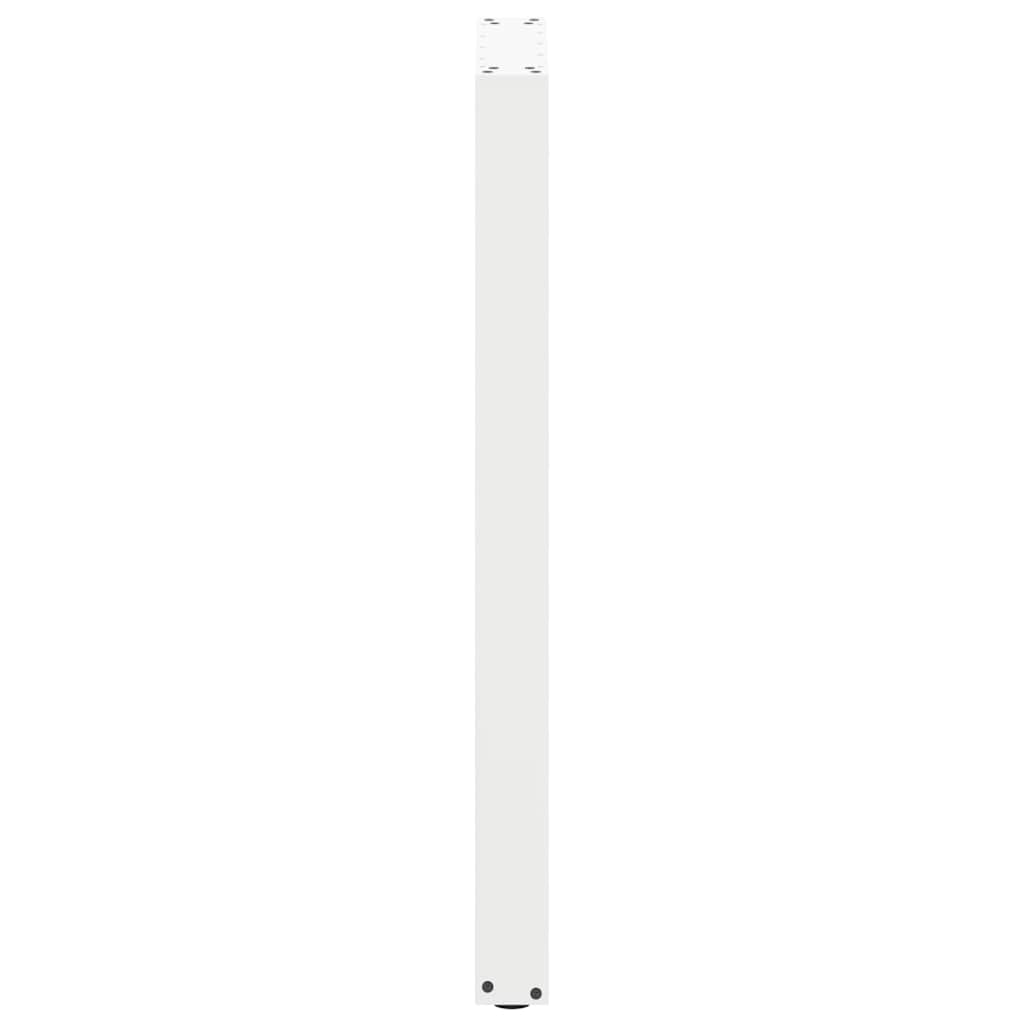 Bartischbeine U-Form 2 Stk. Weiß 40x(100-101) cm Stahl