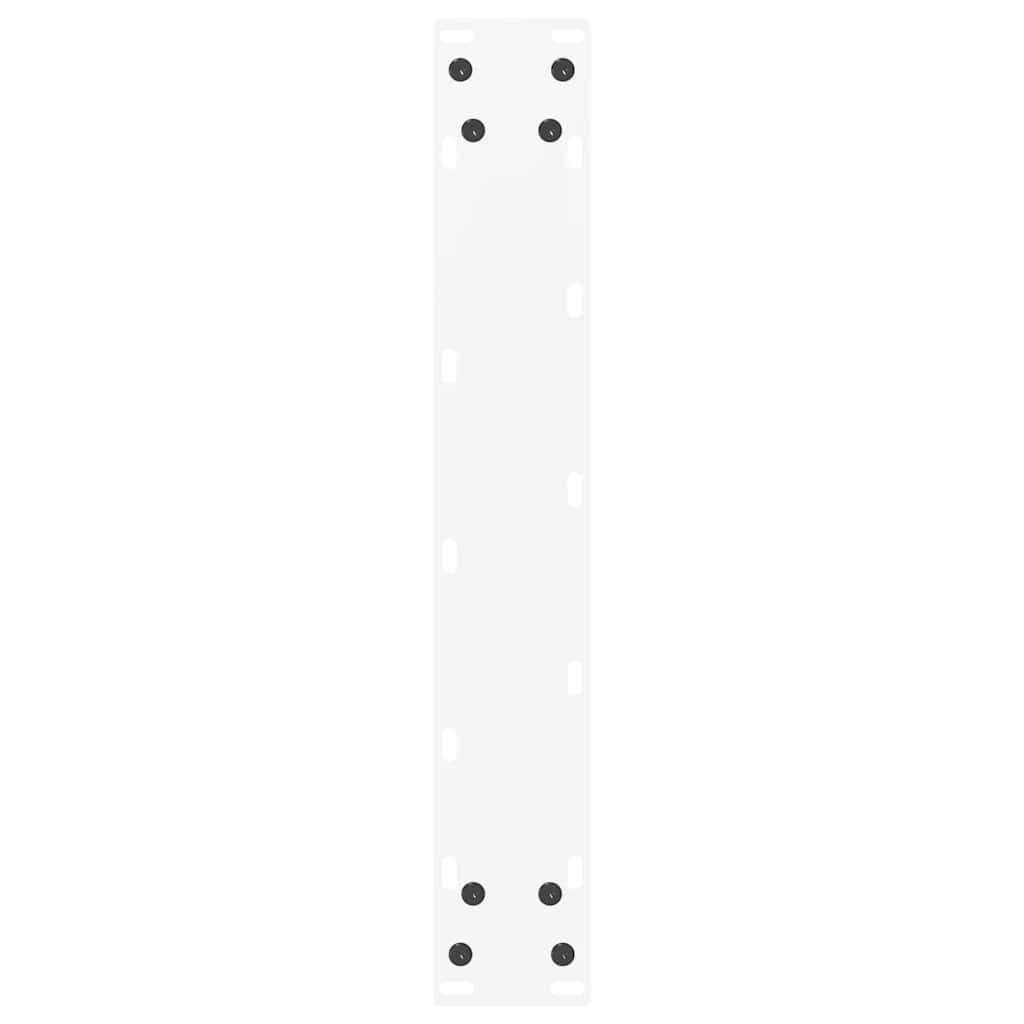 Bartischbeine U-Form 2 Stk. Weiß 40x(100-101) cm Stahl