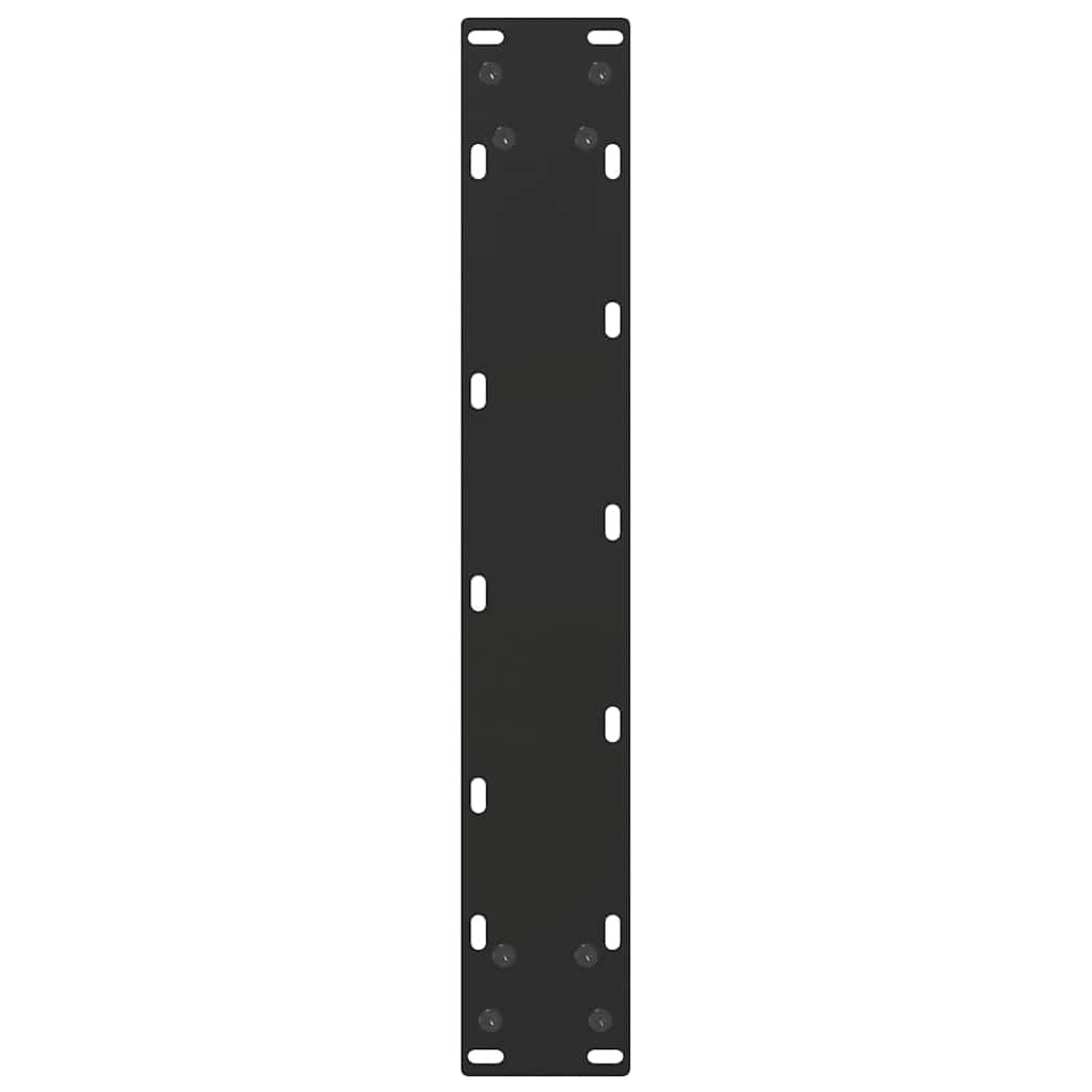 Bartischbeine U-Form 2 Stk. Schwarz 50x(100-101) cm Stahl