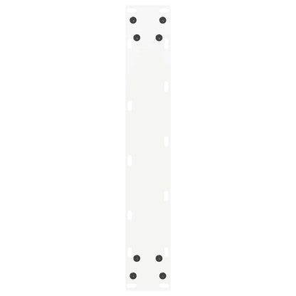 Bartischbeine U-Form 2 Stk. Weiß 50x(100-101) cm Stahl