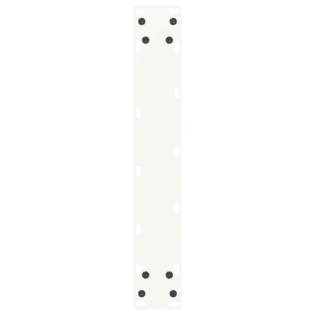 Bartischbeine U-Form 2 Stk. Weiß 40x(110-111) cm Stahl