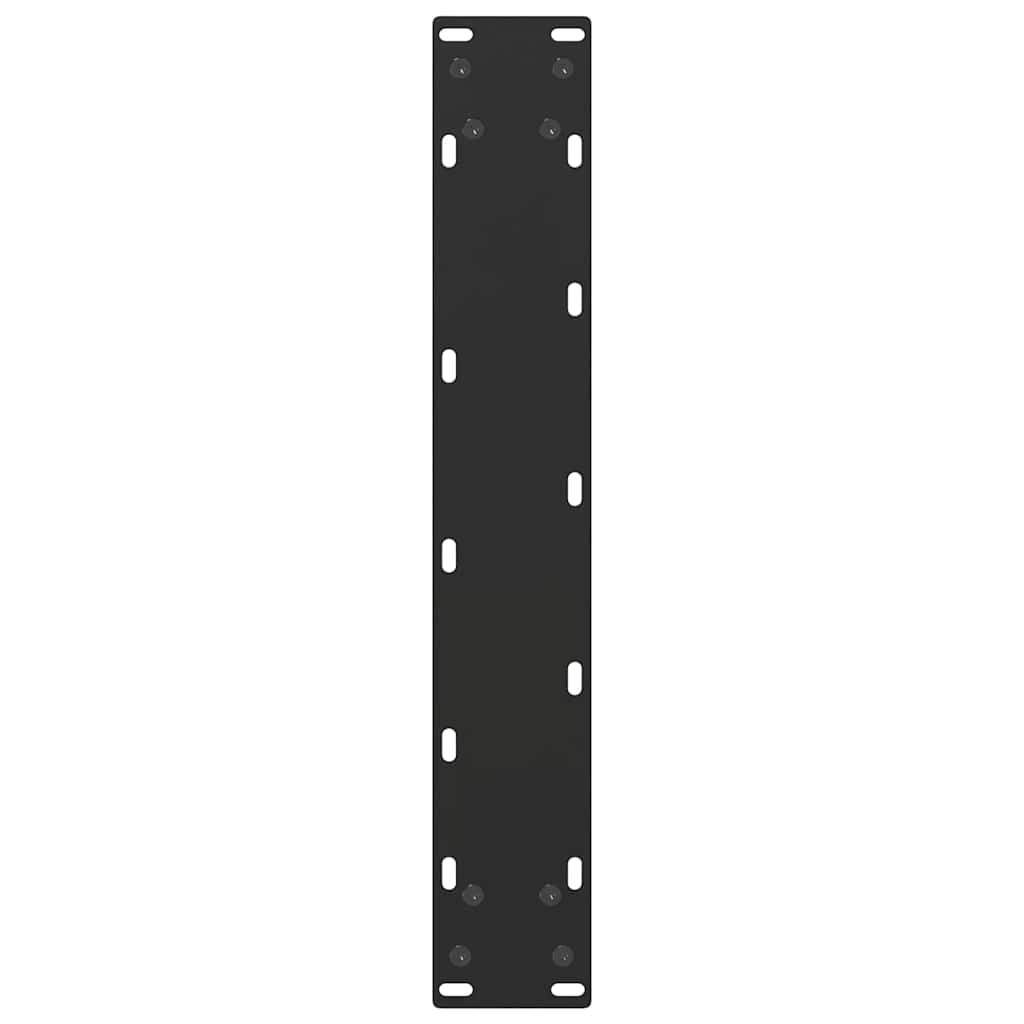 Bartischbeine U-Form 2 Stk. Schwarz 50x(110-111) cm Stahl
