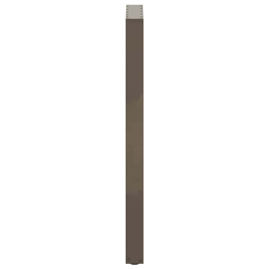 Bartischbeine U-Form 2 Stk. Naturstahl 50x(110-111) cm Stahl