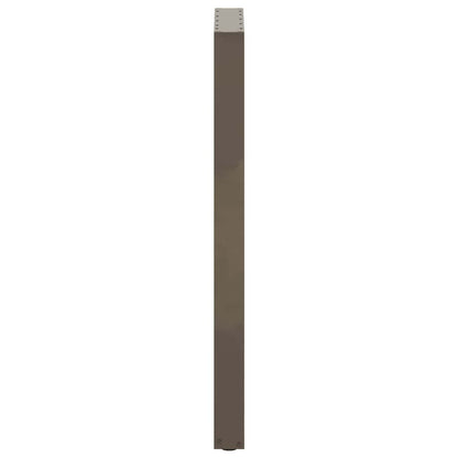 Bartischbeine U-Form 2 Stk. Naturstahl 50x(110-111) cm Stahl