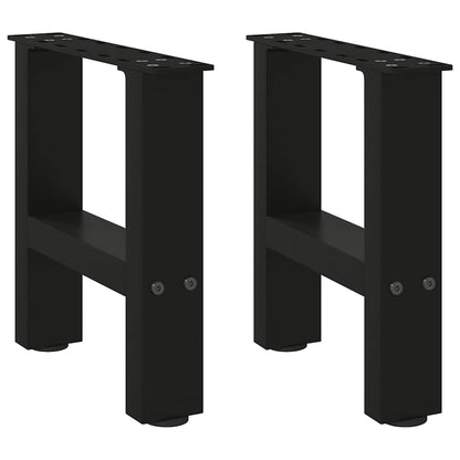 Couchtischbeine Schwarz 2 Stk. 30x(30-31) cm Stahl