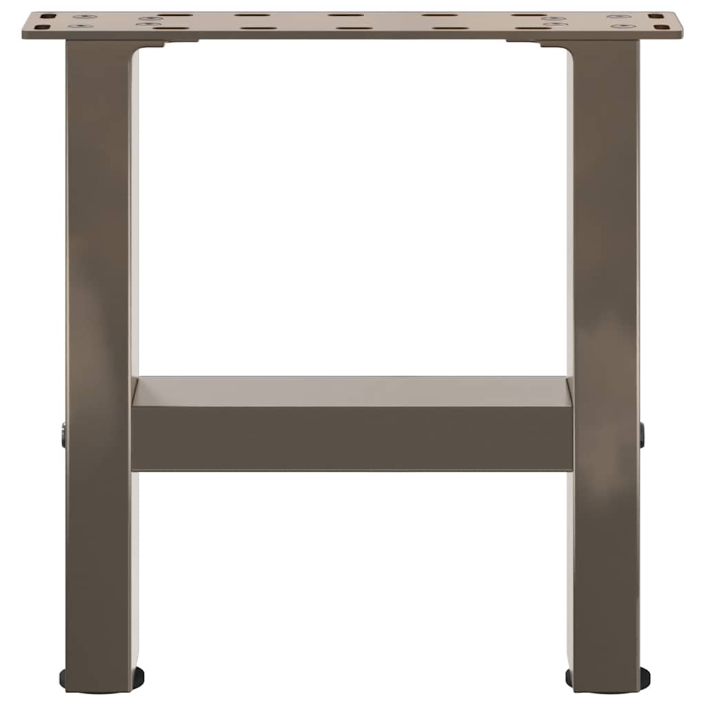 Pieds de table basse en acier naturel, 2 pièces, 30 x 30-31 cm