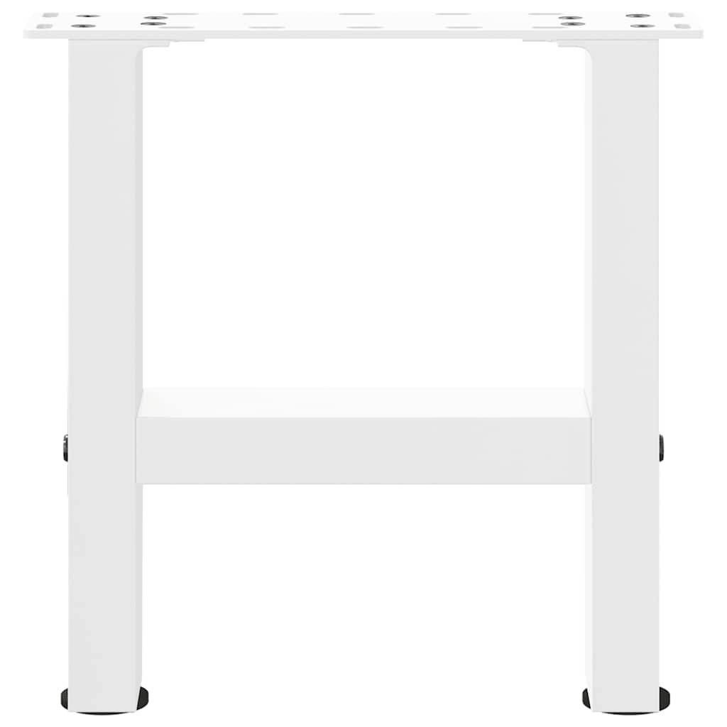 Pieds de table basse blancs, 2 pièces, 40 x (30-31) cm, acier