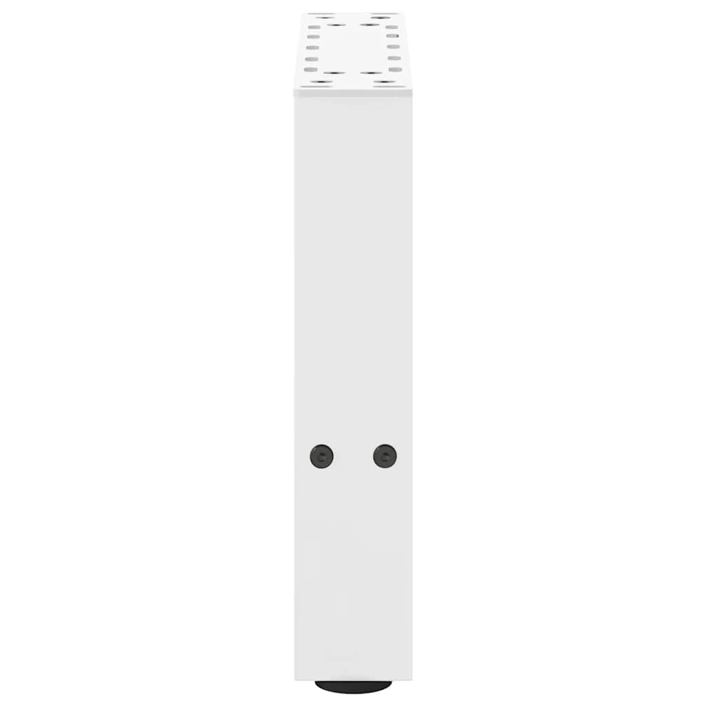 Pieds de table basse blancs, 2 pièces, 40 x (30-31) cm, acier