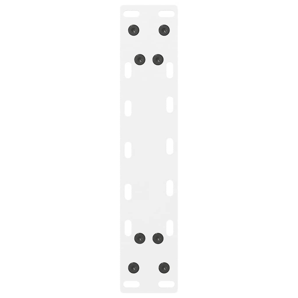 Pieds de table basse blancs, 2 pièces, 40 x (30-31) cm, acier