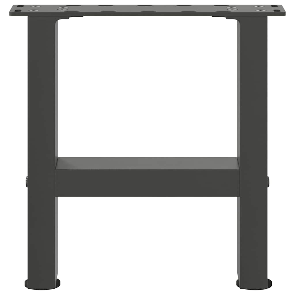 Pieds de table basse anthracite 2 pièces 40x(30-31) cm acier