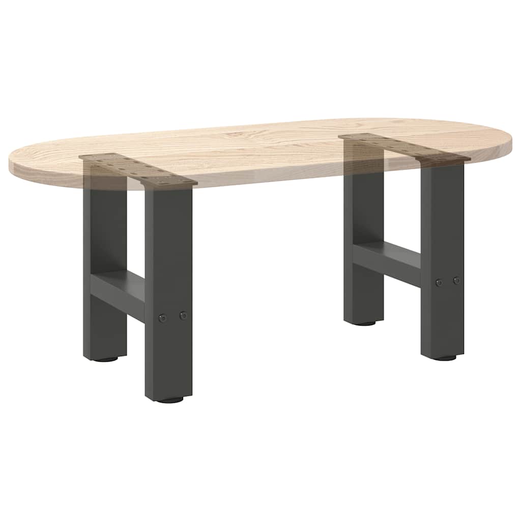 Pieds de table basse anthracite 2 pièces 40x(30-31) cm acier