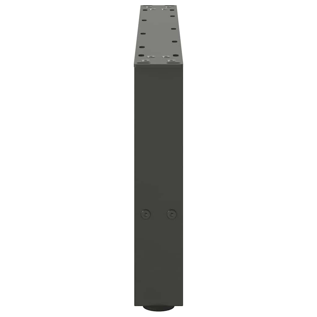 Pieds de table basse anthracite 2 pièces 60x(30-31) cm acier