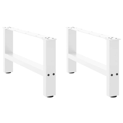 Couchtischbeine Weiß 2 Stk. 70x(30-31) cm Stahl