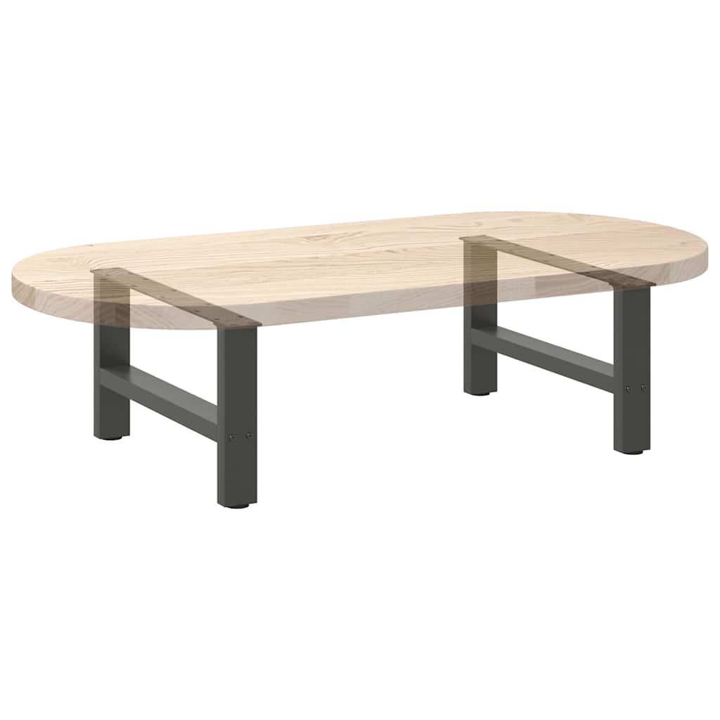 Pieds de table basse anthracite 2 pièces 70x(30-31) cm acier