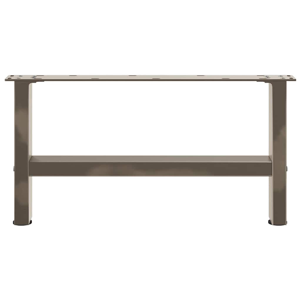 Pieds de table basse en acier naturel, 2 pièces, 70 x (30-31) cm