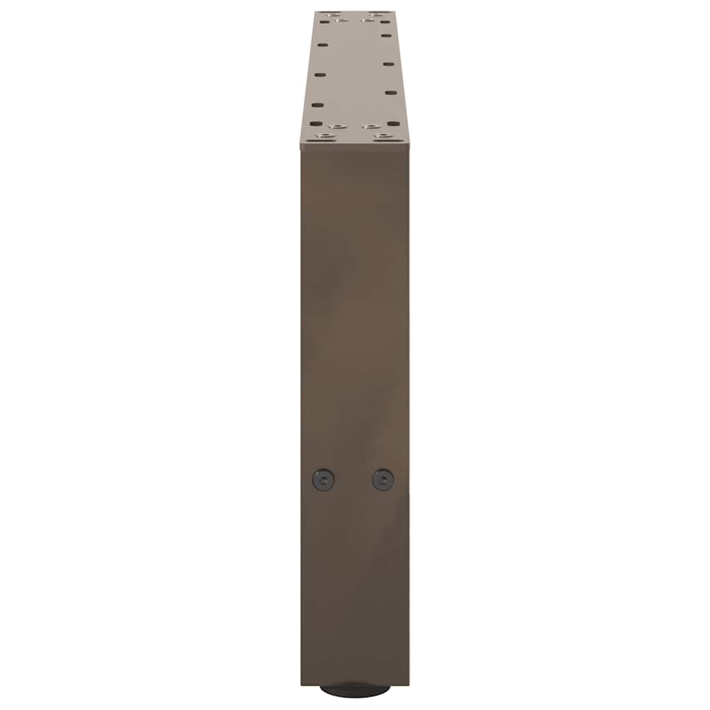 Pieds de table basse en acier naturel, 2 pièces, 70 x (30-31) cm