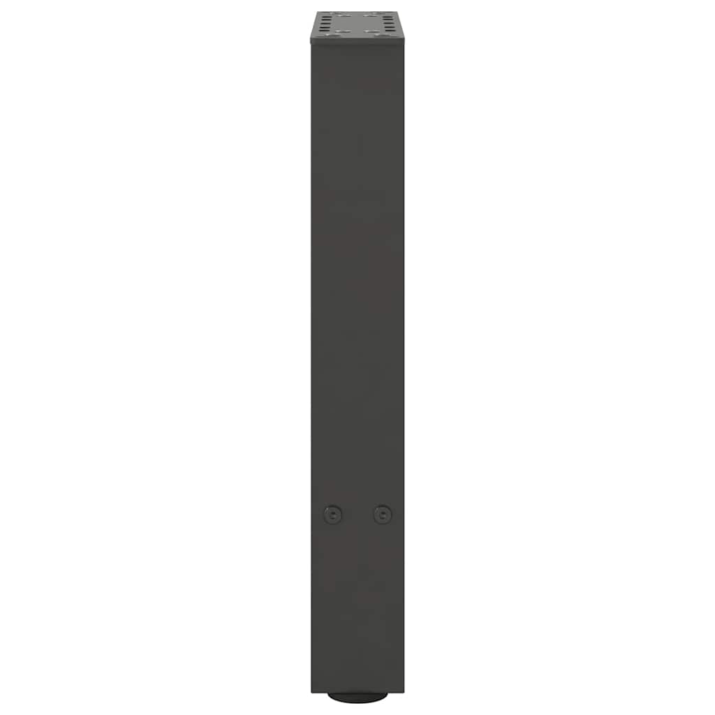 Pieds de table basse anthracite 2 pièces 28x(42-43) cm acier