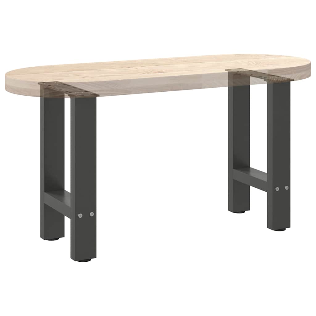 Pieds de table basse anthracite 2 pièces 28x(42-43) cm acier