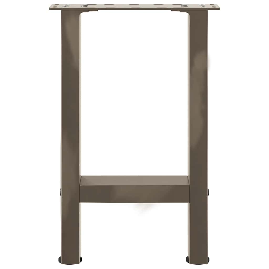 Pieds de table basse en acier naturel, 2 pièces, 28 x (42-43) cm