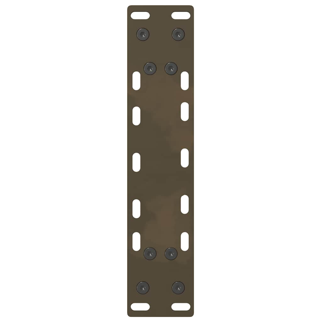 Pieds de table basse en acier naturel, 2 pièces, 28 x (42-43) cm