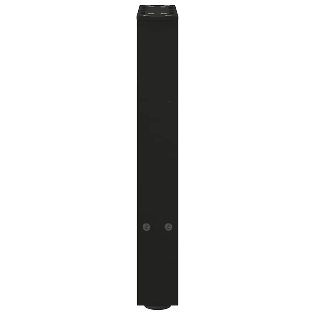 Pieds de table basse noirs, 2 pièces, 38 x (42-43) cm, acier