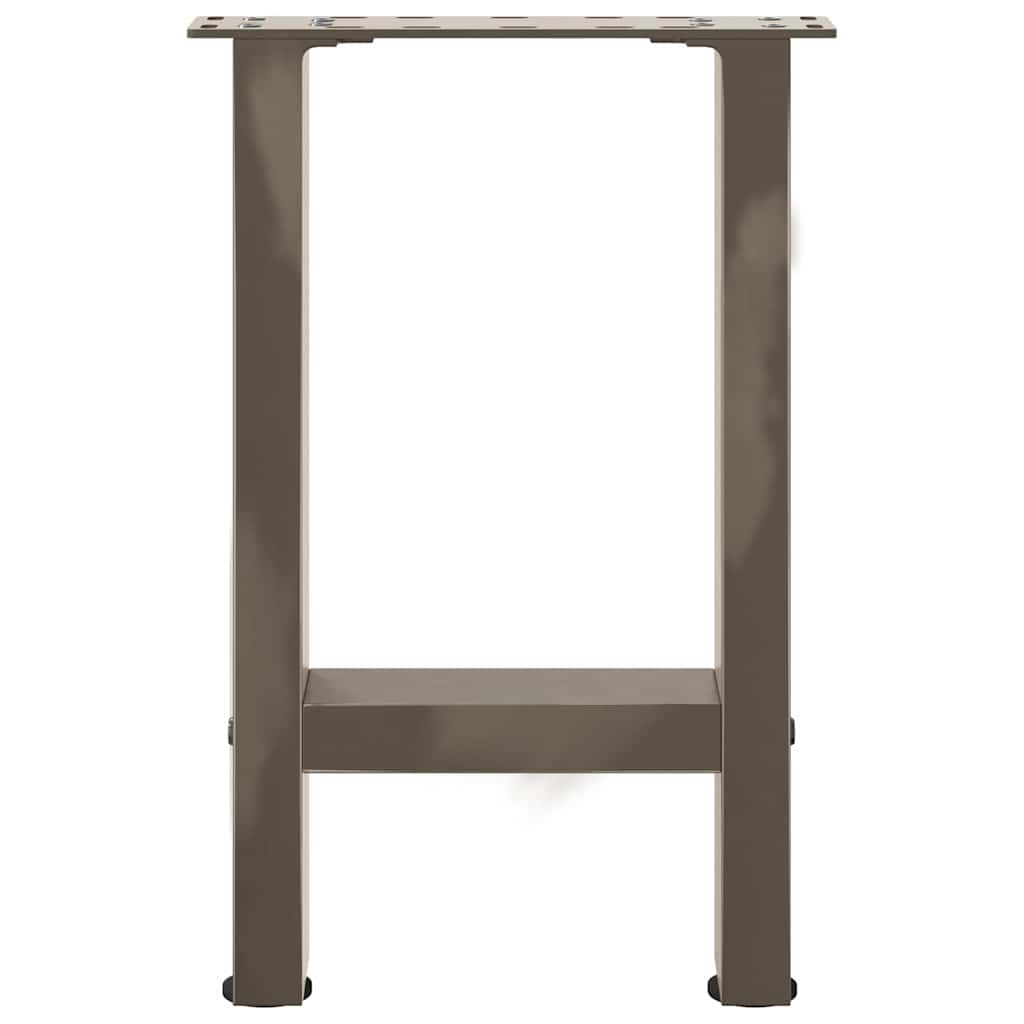 Pieds de table basse en acier naturel, 2 pièces, 38 x (42-43) cm