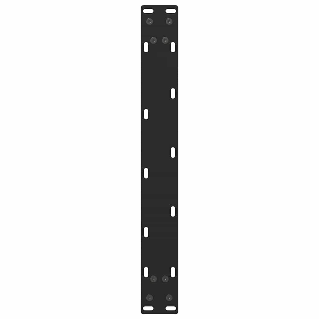 Pieds de table basse noirs, 2 pièces, 50 x (42-43) cm, acier