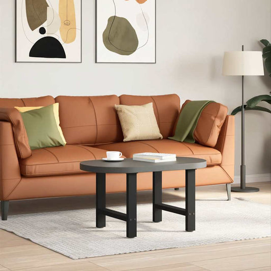 Pieds de table basse noirs, 2 pièces, 50 x (42-43) cm, acier