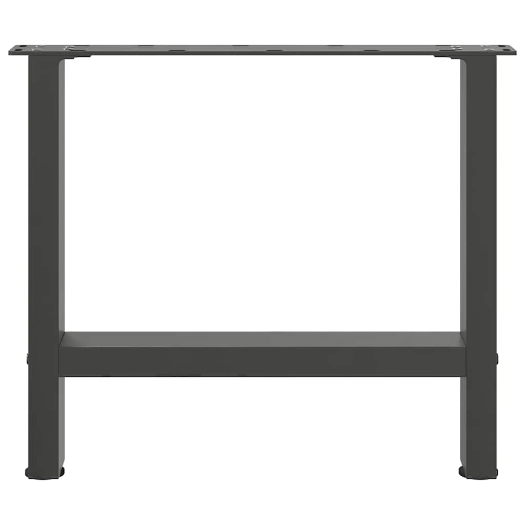 Pieds de table basse anthracite 2 pièces 50x(42-43) cm acier